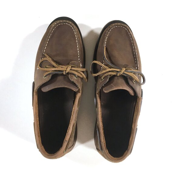 Clarks Port View Slip On Boat Shoes Mens Size 10.5 M Brown Leather 11826